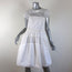 Carven Dress White Cutout Cotton Eyelet Size 40 Cap Sleeve Fit & Flare