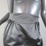 Catherine Malandrino Skirt Silver Satin Size 40 - Celebrity Owned