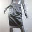 Catherine Malandrino Skirt Silver Satin Size 40