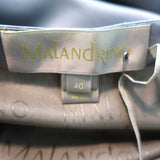 Catherine Malandrino Skirt Silver Satin Size 40 - Celebrity Owned