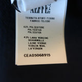 Cedric Charlier Tie-Waist Jacket Black Wool Blend Size US 6 - Celebrity Owned