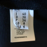 Cedric Charlier Tie-Waist Jacket Black Wool Blend Size US 6 - Celebrity Owned