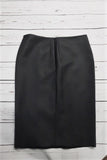 Cedric Charlier Vegan Leather Pencil Skirt Black Size US 4 NEW - Celebrity Owned