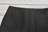 Cedric Charlier Vegan Leather Pencil Skirt Black Size US 4 NEW - Celebrity Owned