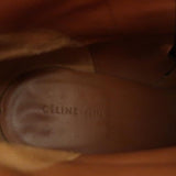 Celine Bam Bam Ankle Boots Black Leather Size 37 Metal Heel Booties - Celebrity Owned