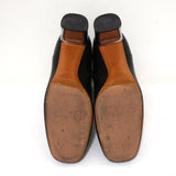 Celine Bam Bam Ankle Boots Black Leather Size 37 Metal Heel Booties - Celebrity Owned