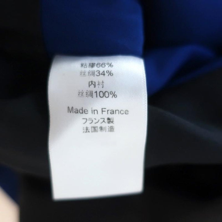 Celine Mini Dress Cobalt Silk Crepe Size 36 Sleeveless Shift - Celebrity Owned
