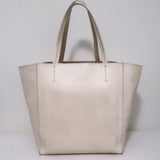Celine Phantom Cabas Tote Cream Grained Leather Large Shoulder Bag - Celebrity Owned