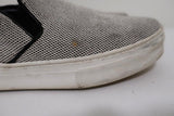 Celine Skate Slip-On Sneakers White/Black Micro Check Canvas Size 37.5 - Celebrity Owned