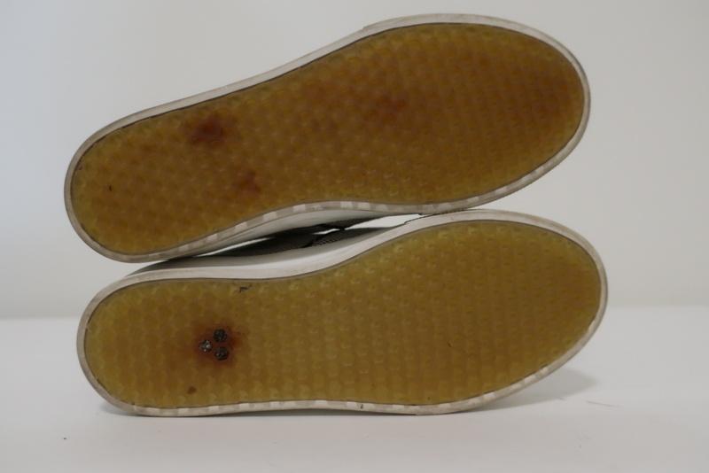 Celine Skate Slip-On Sneakers White/Black Micro Check Canvas Size 37.5 - Celebrity Owned