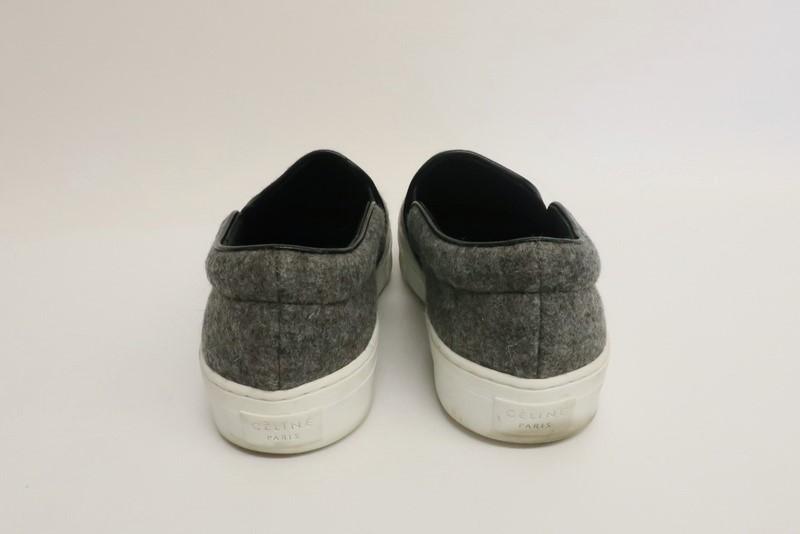 Celine Skate Sneakers Gray Flannel Size 37.5 Slip-On Flat - Celebrity Owned