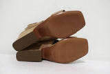 Celine Slingback Sandals Beige Suede Size 38.5 Open Toe Block Heel NEW - Celebrity Owned