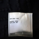 Chanel 09A Dress Black Zig Zag Embroidered Wool Size 42 Sleeveless Shift - Celebrity Owned