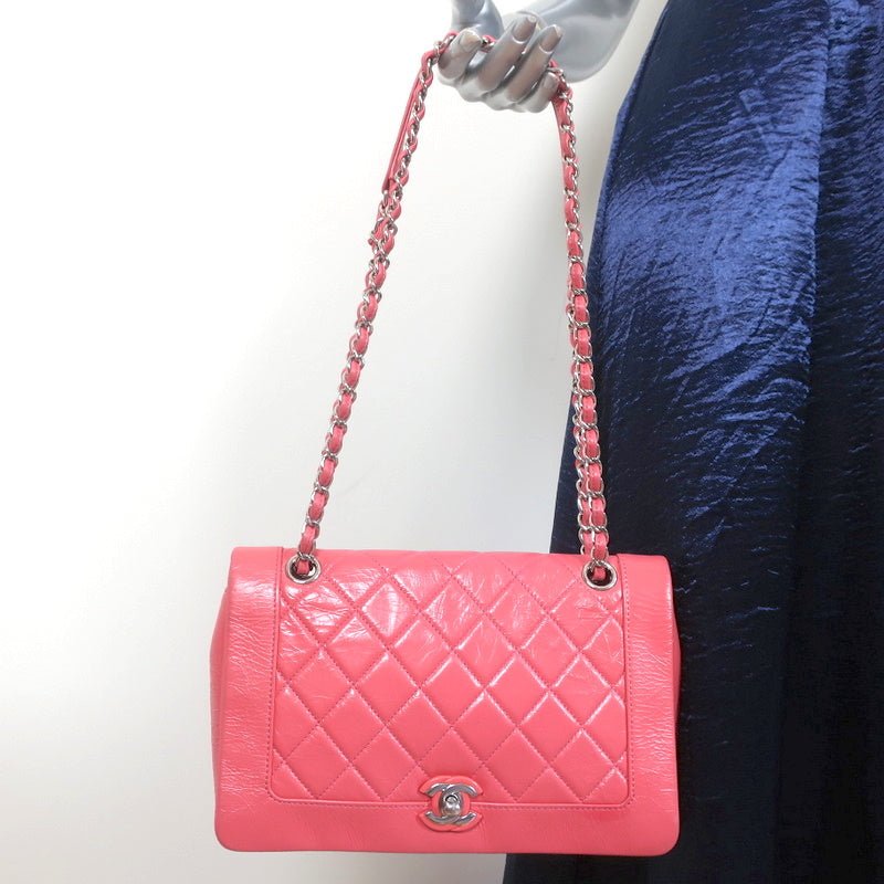 Chanel Enamel CC Quilted Leather Single Flap Bag Small Crossbody - Celebrity Owned