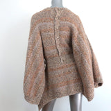 Chanel F/W 2018 Striped Knit Tunic Dress Beige/Gold Size 36 Kimono Sleeve Mini - Celebrity Owned