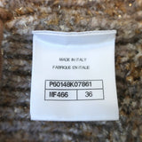 Chanel F/W 2018 Striped Knit Tunic Dress Beige/Gold Size 36 Kimono Sleeve Mini - Celebrity Owned