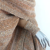 Chanel F/W 2018 Striped Knit Tunic Dress Beige/Gold Size 36 Kimono Sleeve Mini - Celebrity Owned