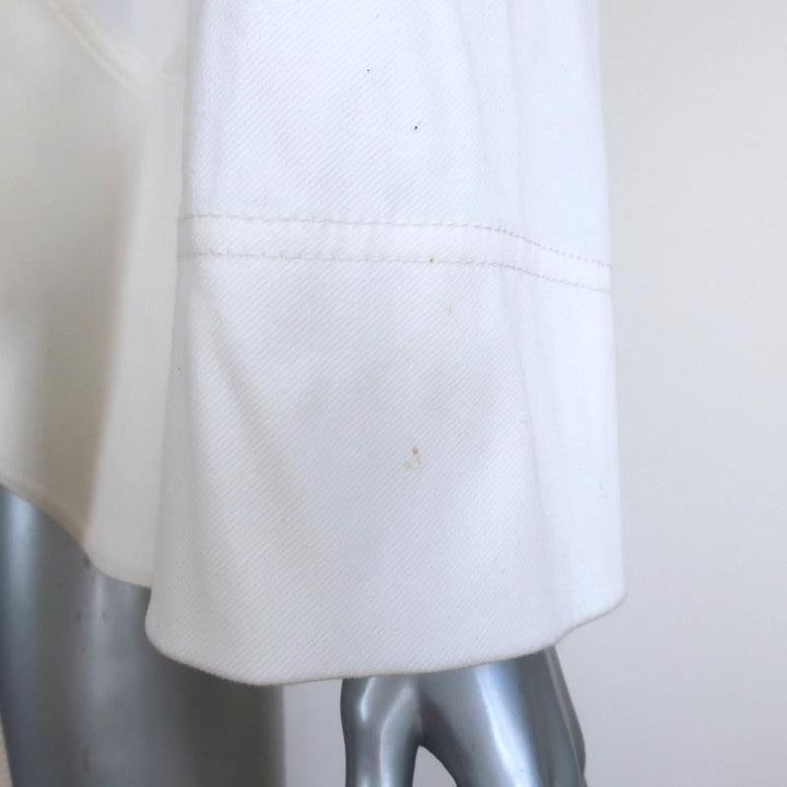 Charles Chang Lima Wrap Jacket White Stretch Cotton Size 8 - Celebrity Owned