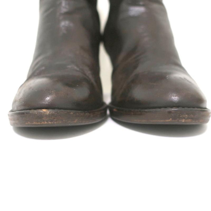 Chloe Ankle Boots Dark Brown Leather Size 40.5 High Heel Booties - Celebrity Owned