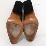 Chloe Ankle Boots Rylee Mustard Snake-Print Leather Size 38 Pointed Toe Booties - Celebrity Owned