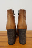 Chloe Ankle Boots Tan Leather Size 36.5 High Heel - Celebrity Owned