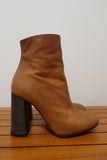 Chloe Ankle Boots Tan Leather Size 36.5 High Heel - Celebrity Owned