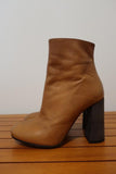 Chloe Ankle Boots Tan Leather Size 36.5 High Heel - Celebrity Owned