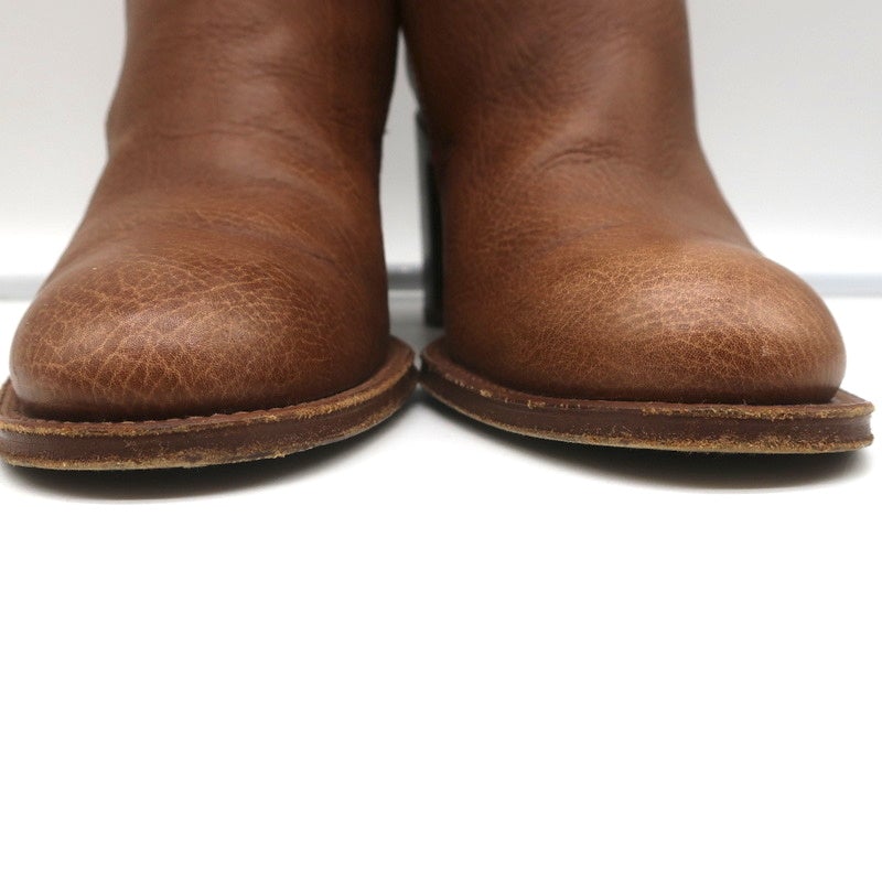 Chloe Ankle Strap Ankle Boots Brown Leather Size 39 High Heel Booties - Celebrity Owned