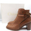 Chloe Ankle Strap Ankle Boots Brown Leather Size 39 High Heel Booties