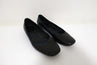 Chloe Ballet Flats Black/Navy Grosgrain-Trim Patent Leather Size 37