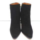 Chloe Grommet-Trim Ankle Boots Flo Black Suede Size 38.5 Pointed Toe Booties - Celebrity Owned