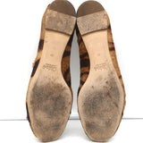 Chloe Lauren Scalloped Ballet Flats Tiger Print Calf Hair Size 41 - Celebrity Owned