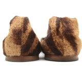 Chloe Lauren Scalloped Ballet Flats Tiger Print Calf Hair Size 41 - Celebrity Owned