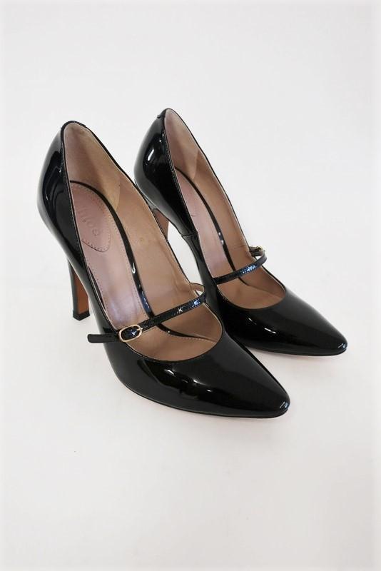 Chanel Black Leather Pointed Toe Bow Slim Heel Pumps Shoes Size 37c