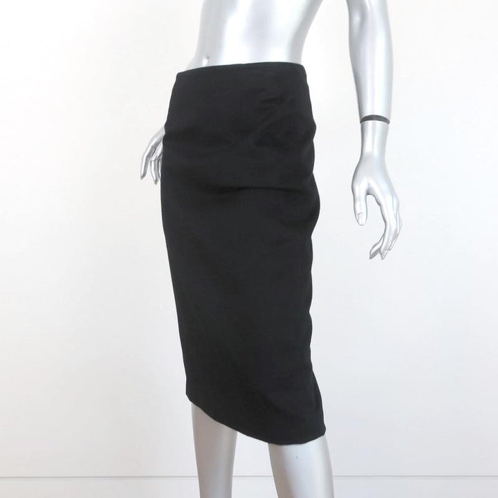 Chloe Pencil Skirt Black Angora Size 40 - Celebrity Owned
