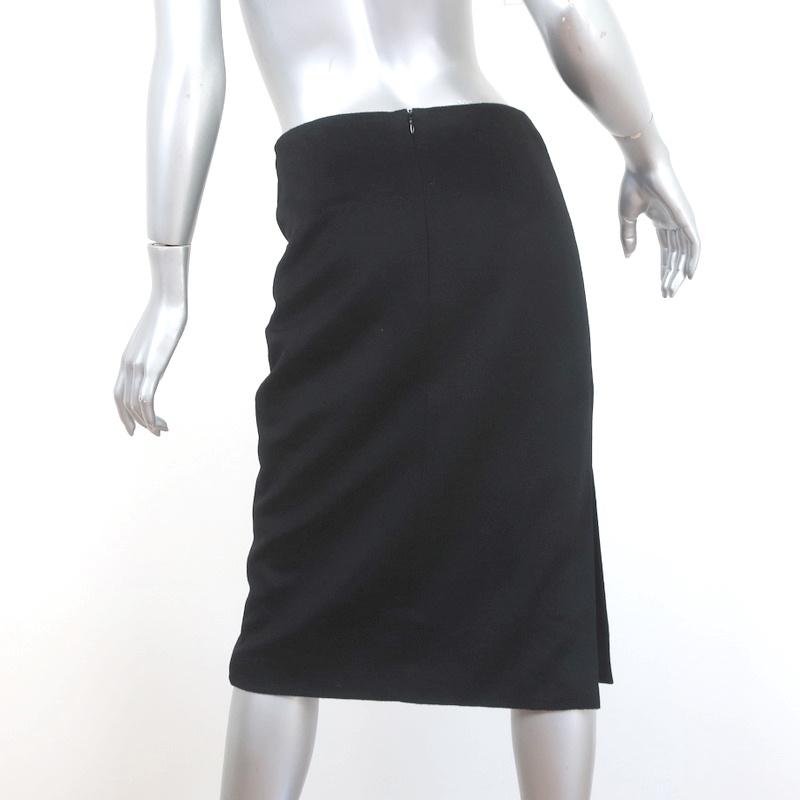 Chloe Pencil Skirt Black Angora Size 40 - Celebrity Owned