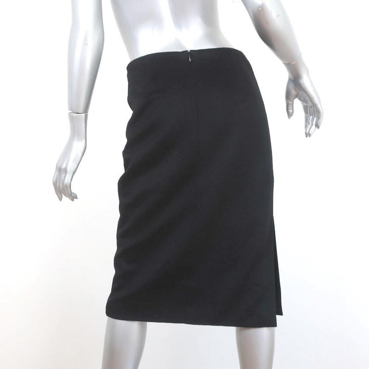 Chloe Pencil Skirt Black Angora Size 40 - Celebrity Owned