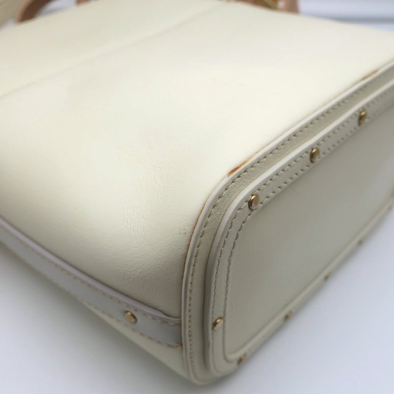 Chloe Roy Bucket Bag Cream Leather Small Crossbody Shoulder Bag - Celebrity Owned