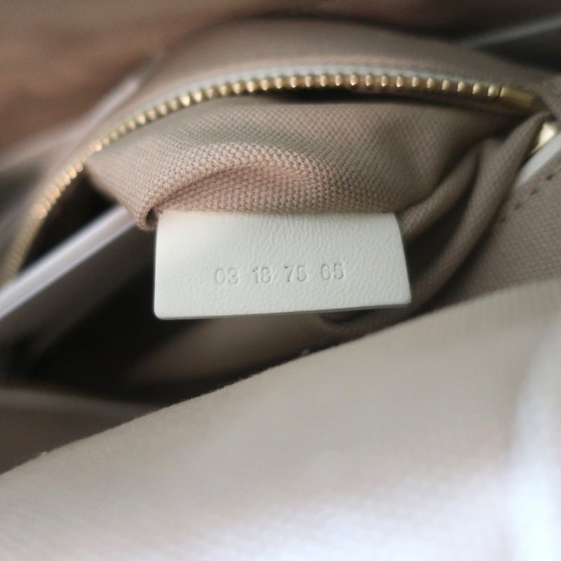 Chloe Roy Bucket Bag Cream Leather Small Crossbody Shoulder Bag - Celebrity Owned