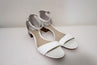 Christian Dior Dior Cube Lucite Heel Sandals White Patent Leather Size 42