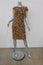 Christian Dior Dress Leopard Print Silk Size 38 US 6 Bow Belt Cap Sleeve Sheath                      FR - FC
