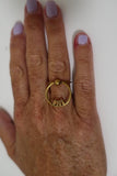 Christian Dior Hanging Circle Logo Ring Size 7 - Celebrity Owned
