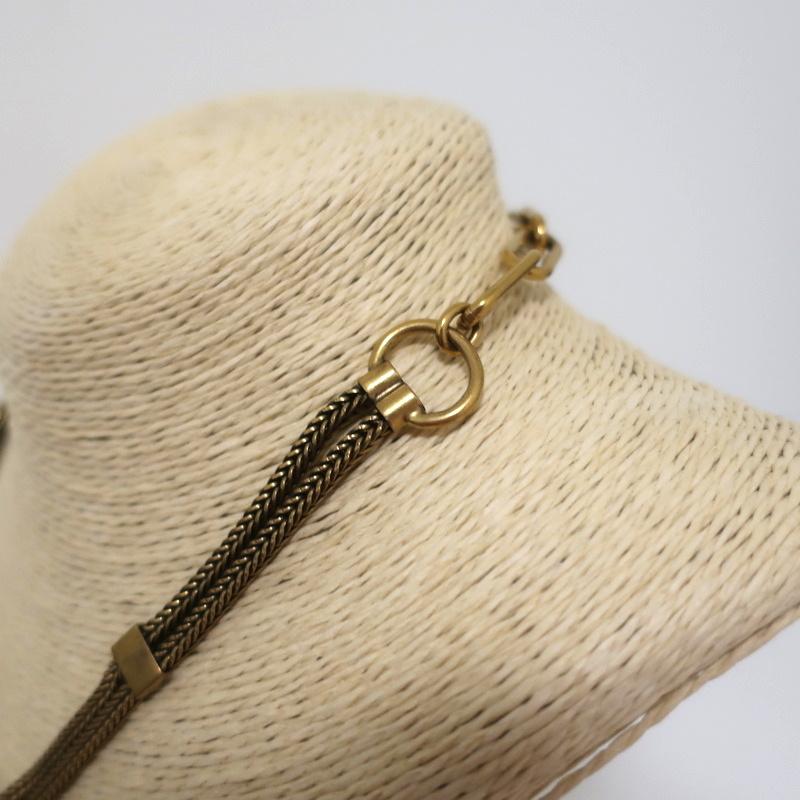 Christian Dior Knot Necklace Gold Cable &amp; Chain Link - Celebrity Owned