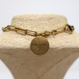 Christian Dior Knot Necklace Gold Cable & Chain Link - Celebrity Owned