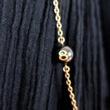 Christian Dior Logo Bead Necklace Black/Gold - Celebrity Owned