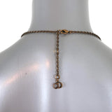 Christian Dior Logo Bead Necklace Black/Gold - Celebrity Owned