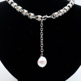 Christian Dior Round Link Necklace with Pearl - Celebrity Owned