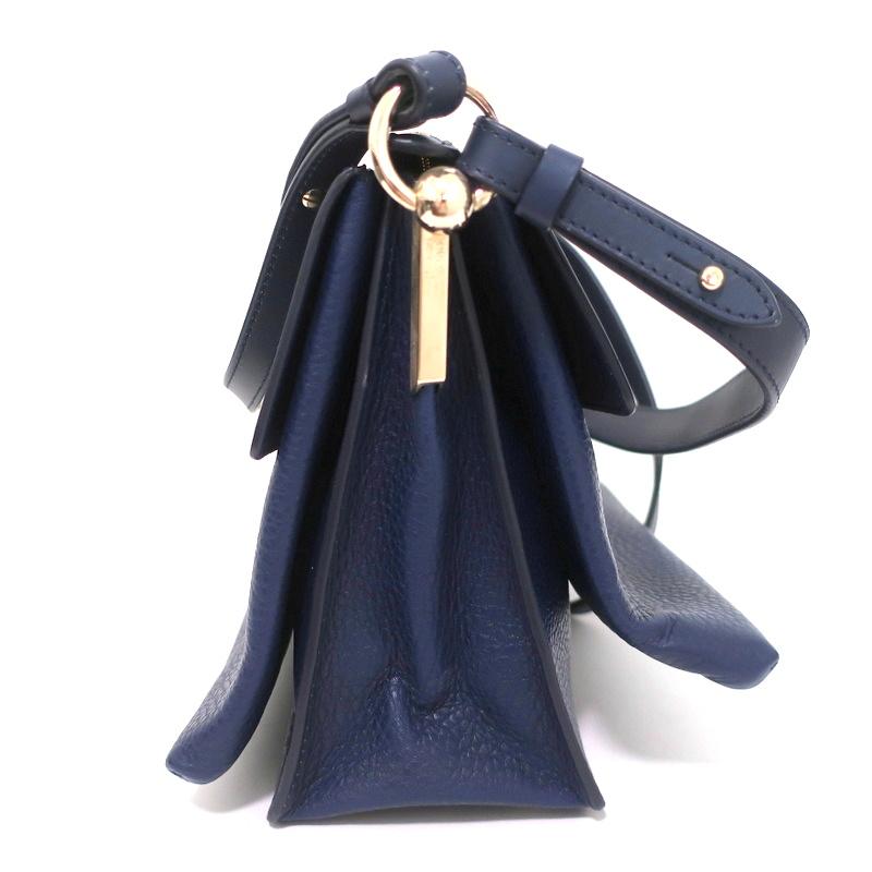 Christian Louboutin Passage Messenger Bag Navy Pebbled Leather Shoulder Bag - Celebrity Owned