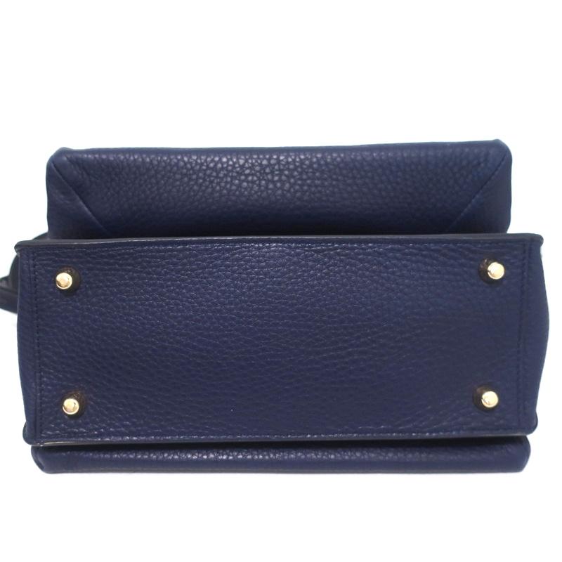Christian Louboutin Passage Messenger Bag Navy Pebbled Leather Shoulder Bag - Celebrity Owned