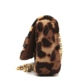 Christian Louboutin Sweet Charity Mini Crossbody Bag Leopard Print Pony Hair - Celebrity Owned